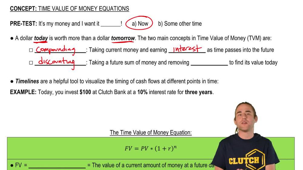 Time Value of Money and Using Timelines