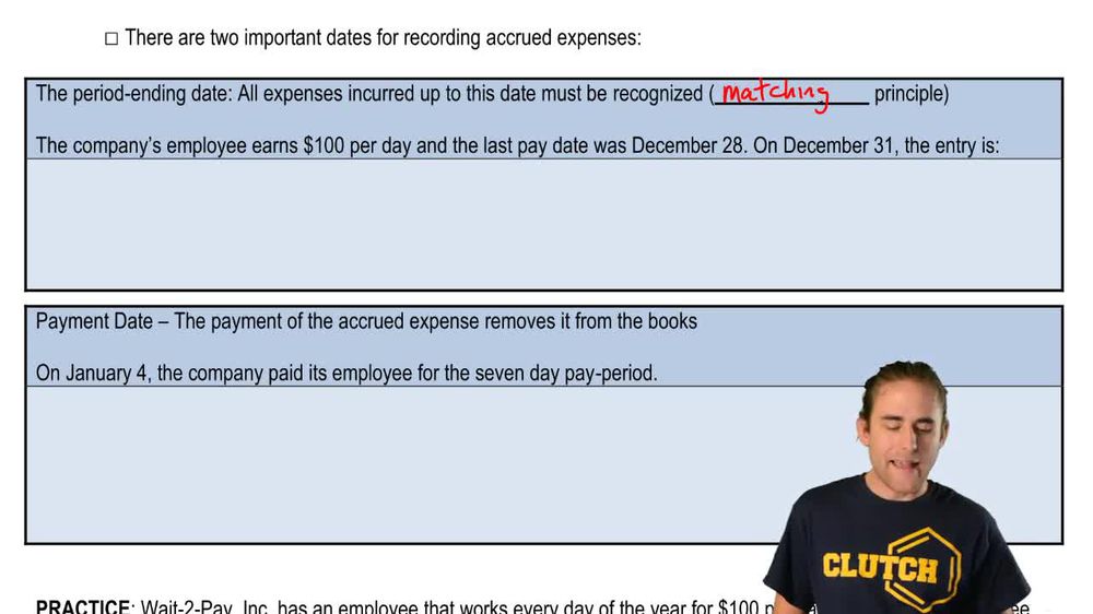 Adjusting Journal Entries: Accrued Expenses