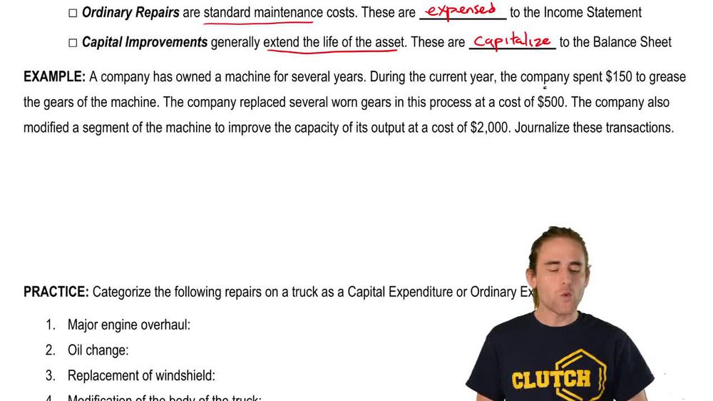 Ordinary Repairs vs. Capital Improvements