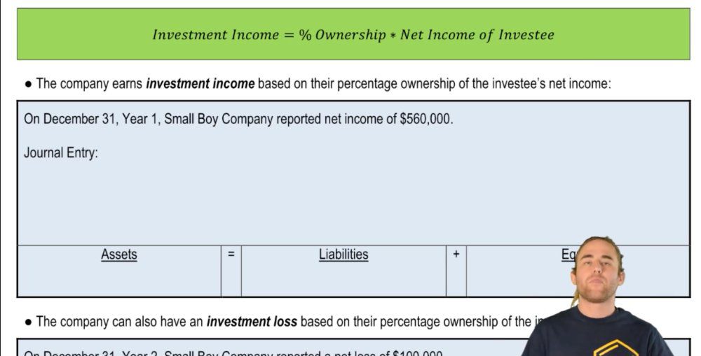 Investment Income for Equity Method Investments