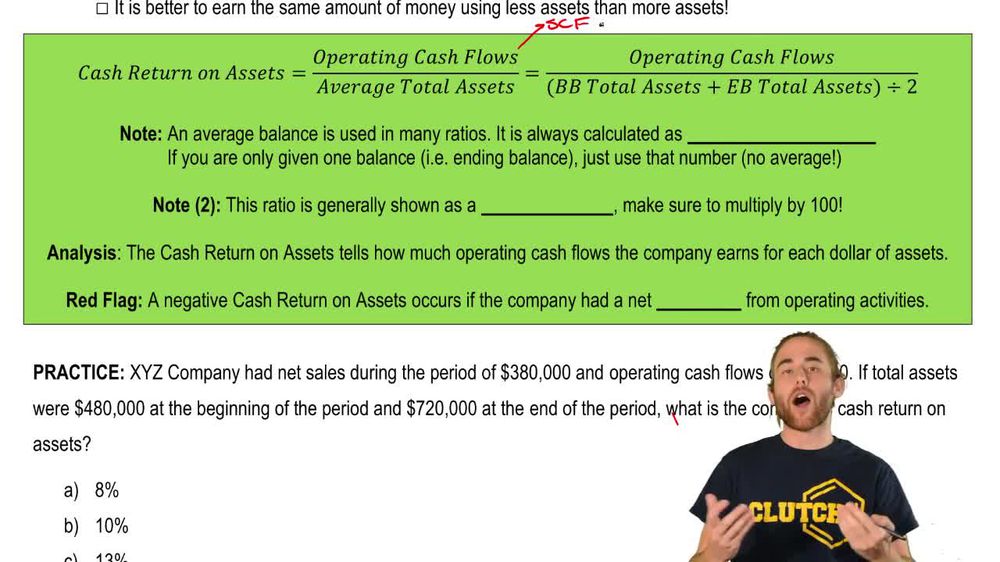 Ratios: Cash Return on Assets