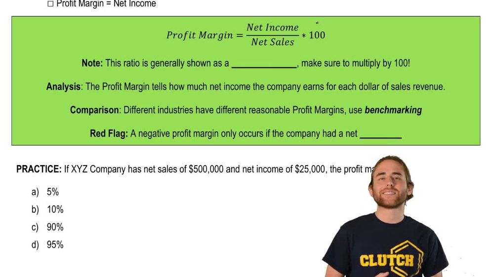 Ratios: Profit Margin