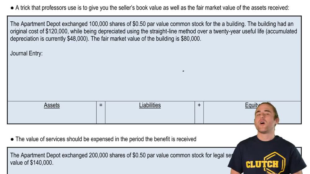 Exchanging Common Stock for Assets Other than Cash