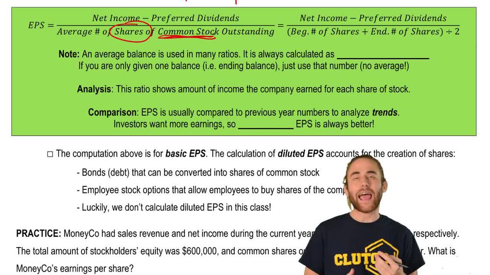 Ratios: Earnings Per Share (EPS)