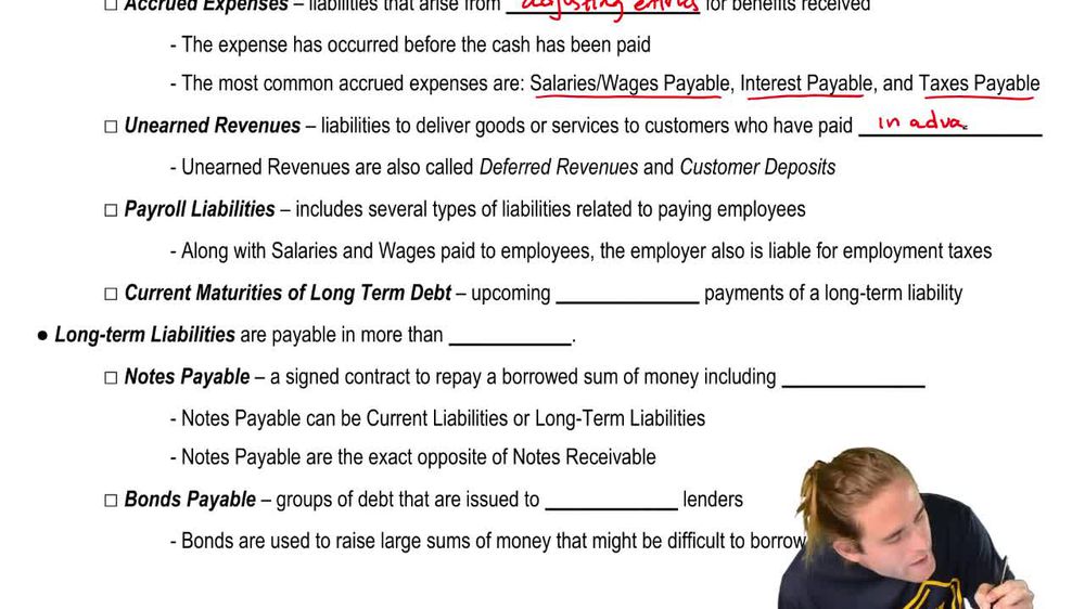 Types of Liabilities