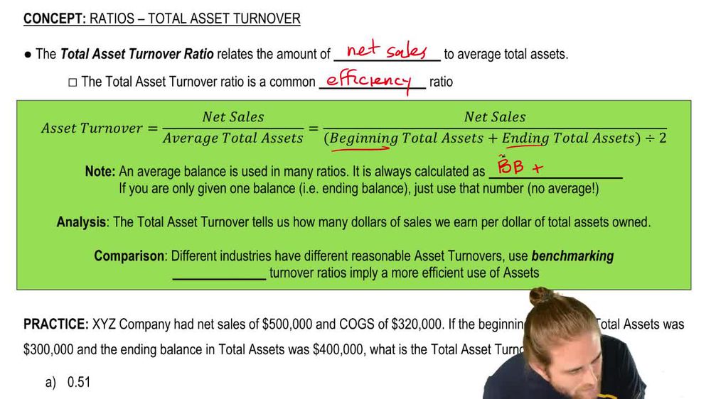 Ratios: Total Asset Turnover