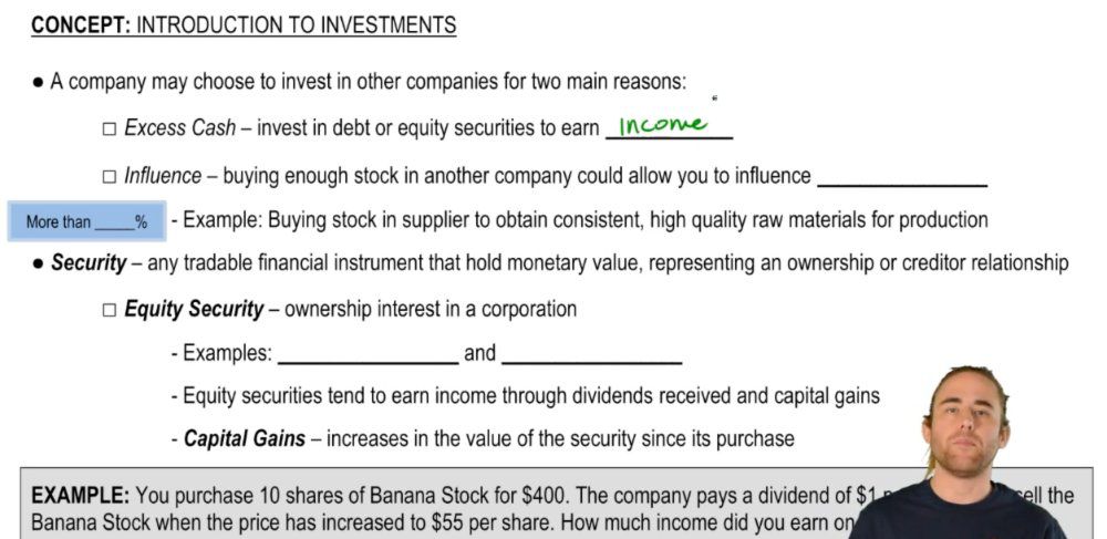 Introduction to Cost Method Investments